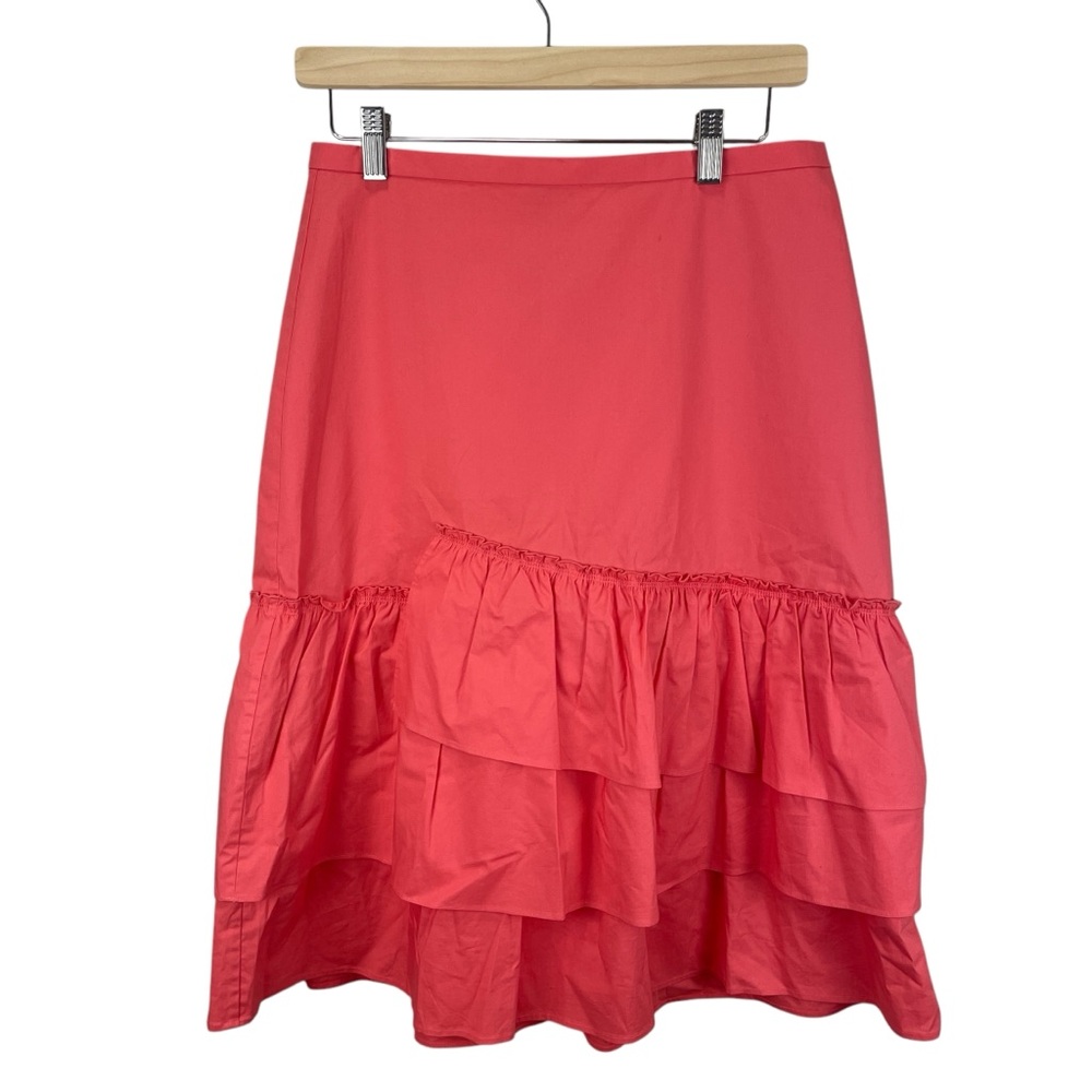 Club Monaco Loudie Coral Ruffle Skirt Size 8